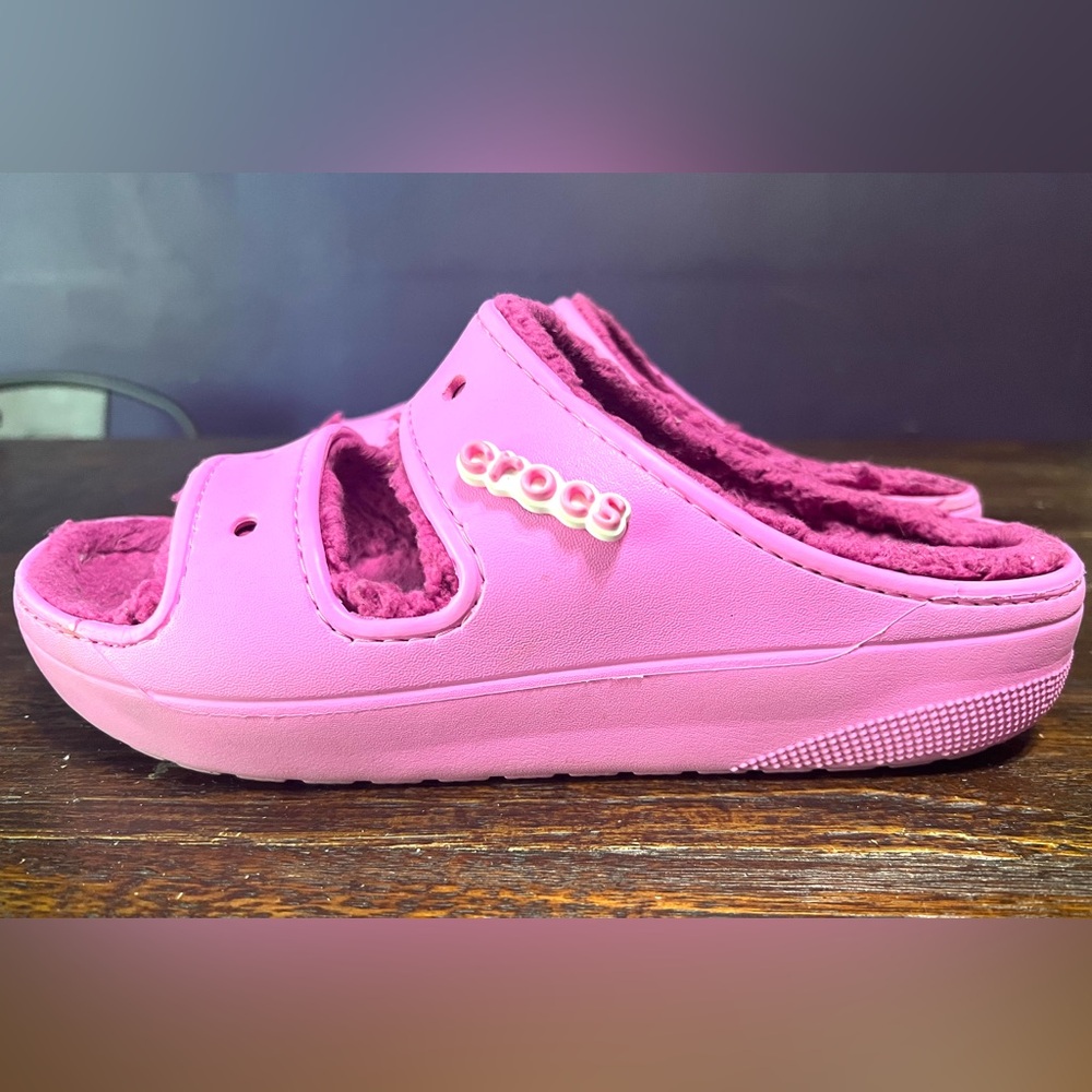 Crocs fleece lined sandals